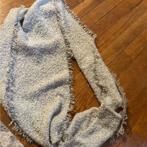 Cozy Fringed Gray Scarf